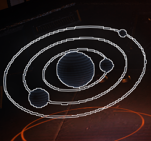 Cockpit Hologram 8, Star System (destination system or nothing selected)